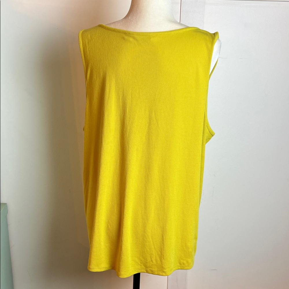 Chartreuse Yellow Sleeveless Women's Top - Picture 4 of 8